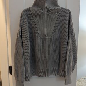 Faherty Gray Women's Sweater 1/4 Zip Sweater.   Purchase.   Great Sweater!!